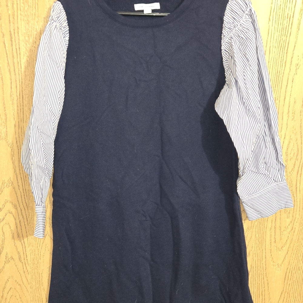 Free Assembly Dress with Striped Sleeves